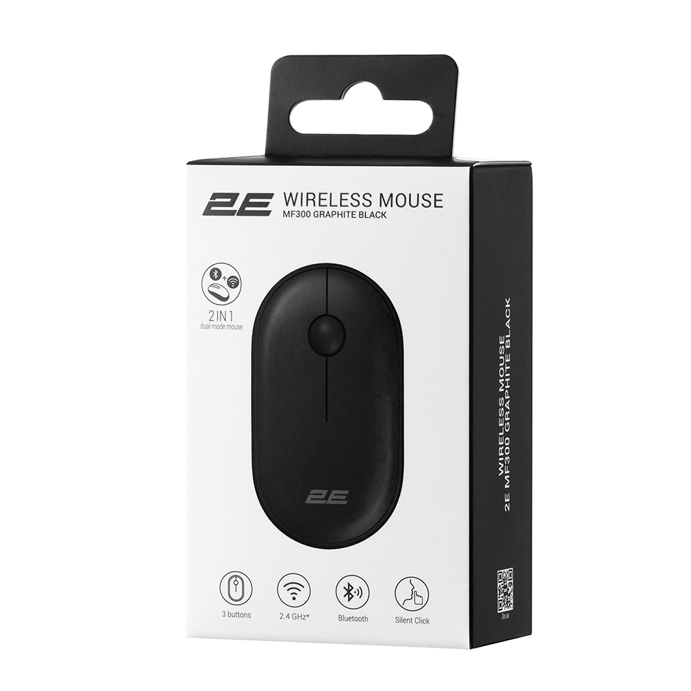 Sichqoncha 2E MF300 Silent, Qora