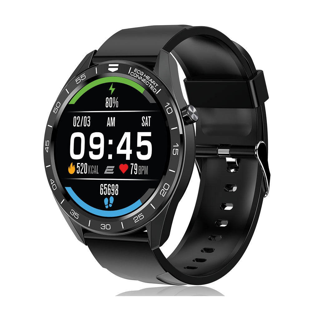 Aqlli Soat 2E Motion GT 46 mm, Qora/Kumush rang | ERC