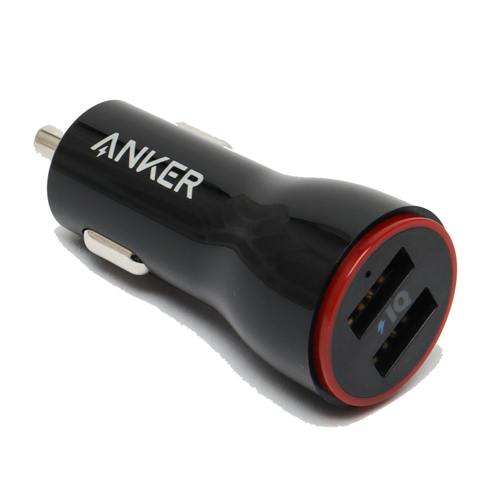 Avtomobil zaryadlovchi qurilmasi Anker PowerDrive 2 24W 2-Port Car Charger (Black) (A2310H11)