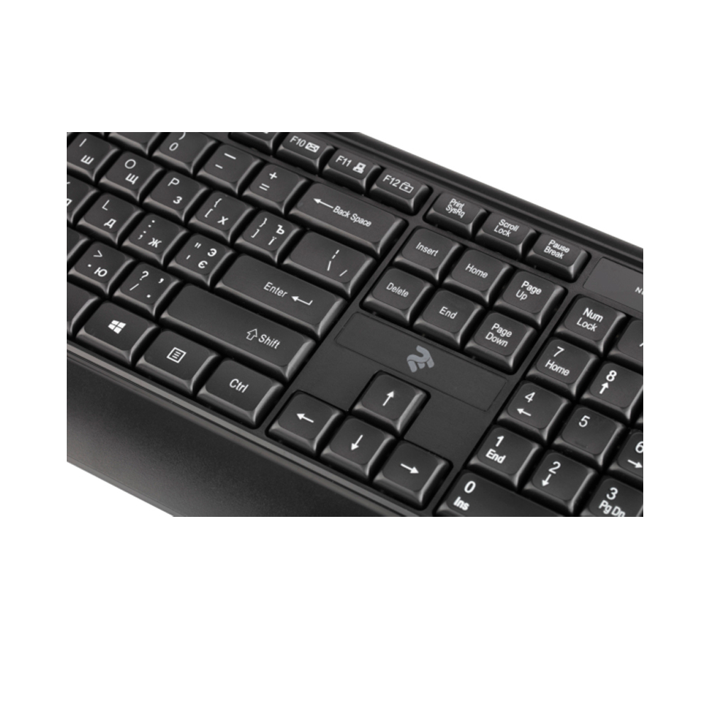 Simli Klaviatura 2E KS130 | USB | Qora (2E-KS130UB)