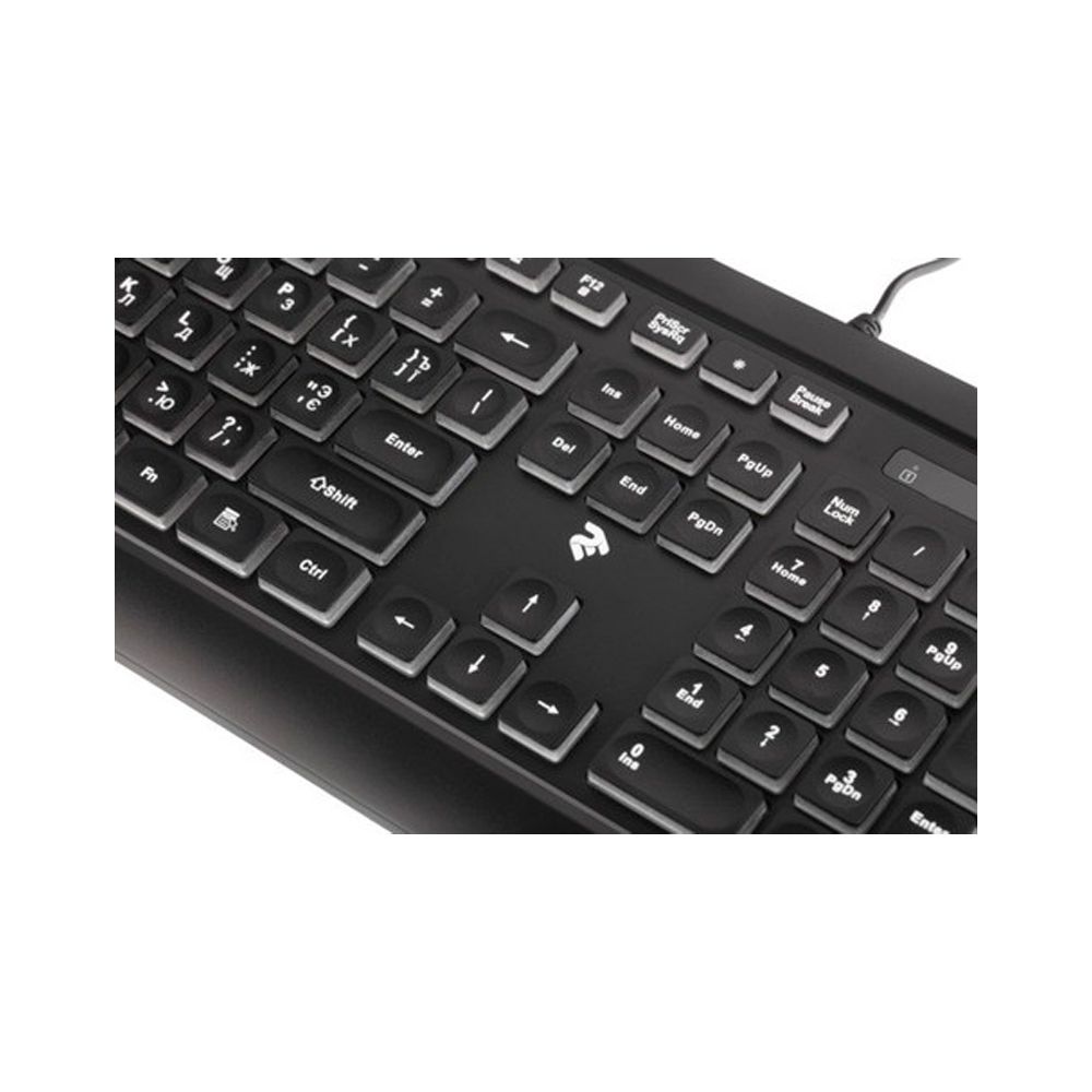 Simli Klaviatura 2E KS120 | USB | Qora
