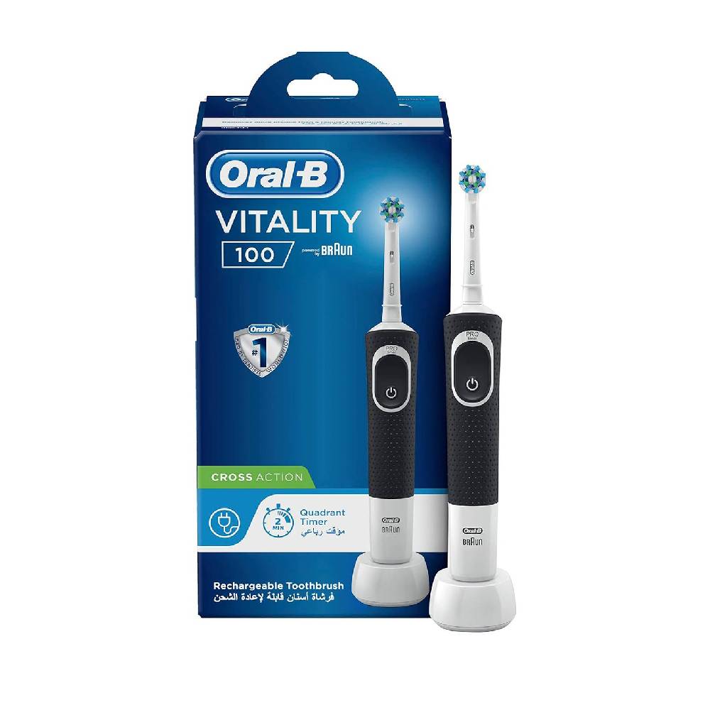 Katta Yoshdagilar Uchun Zaryadlanuvchi Elektr Tish Cho‘tkasi! Oral-B Vitality 100 Black