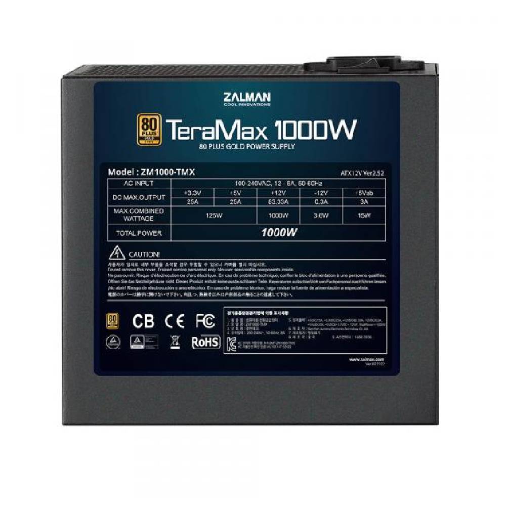 Quvvat bloki Zalman ZM1200-TMX 1200W (ZM1200-TMX-PCIEGEN5TMX)