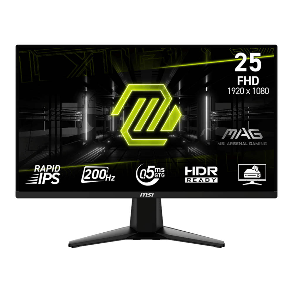 Monitor MSI MAG 255F E20, 25-Inch Gaming Monitor, FHD (1920 x 1080), Rapid IPS, 200HZ, 0,5MS GTG, HDMI+DP