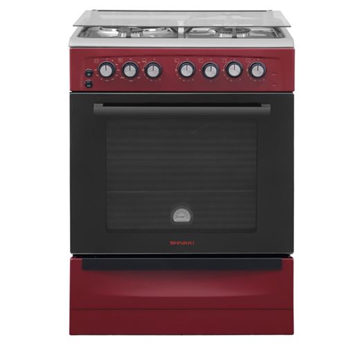 Gaz plita 6302-K Shivaki KP Bordo Mat Inox