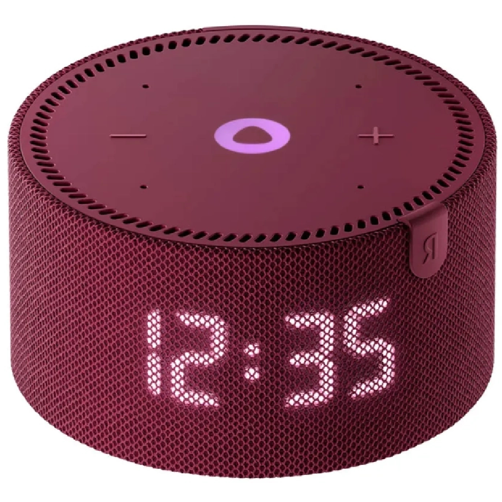 Aqlli kolonka Yandex Stansiya Mini 2, Alisa va soat bilan, Qizil (YNDX-00020)