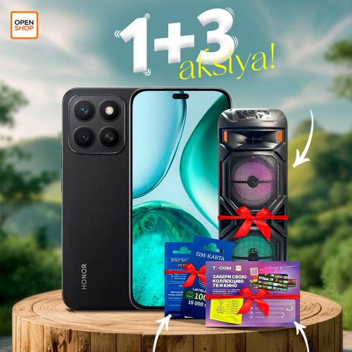 Honor X8c 8/256GB (Black) + Gift: Karaoke Speaker + 100 GB Internet + 3 Months of Free TV-COM
