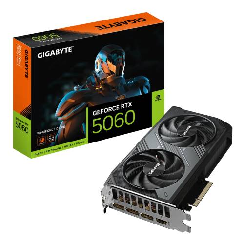 Видеокарта GIGABYTE GeForce RTX™ 5060 WINDFORCE OC 8G (GV-N5060WF2OC-8GD)