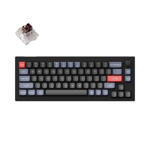 Mexanik klaviatura Keychron V2, 68 tugma, K Pro Brown switch, RGB, Carbon Black ( V2D3_KEYCHRON)