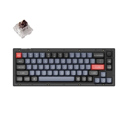 Mexanik klaviatura Keychron V2, 68 tugma, K Pro Brown switch, RGB, Frosted Black ( V2C3_KEYCHRON )