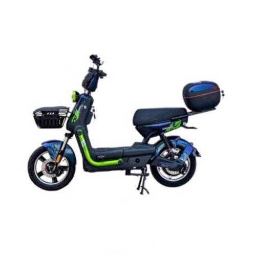 Электроскутер Drongo 60/20 XB, Зелёный / Тёмно-синий (Максимальная скорость 25 км/ч, Запас хода 40 - 60 км, Мощность двигателя 500 Вт)