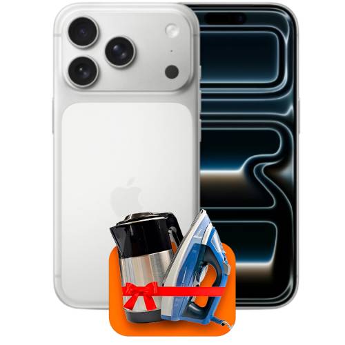 Apple iPhone 17 Pro Max 1ТБ (Silver) + (Утюг или электрочайник) + 100 ГБ интернета + 3 месяца ТV-COM в подарок!