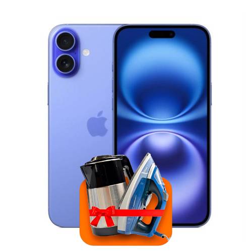 Apple iPhone 16 Plus 256ГБ (Ultramarine) + (Утюг или электрочайник) + 100 ГБ интернета + 3 месяца ТV-COM в подарок!
