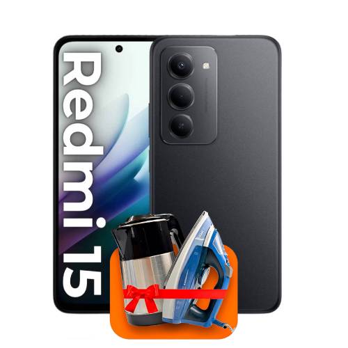 Xiaomi Redmi 15 6/128ГБ (Чёрный) + (Утюг или электрочайник)+ 100 ГБ интернета + 3 месяца ТV-COM в подарок!