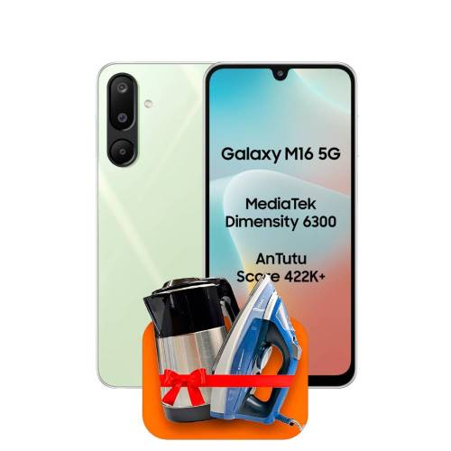 Samsung Galaxy M16 4/128GB 5G (Yashil) + (Dazmol yoki elektr choynak) + 100 GB internet + 3 oy bepul TV-COM sovg‘a!