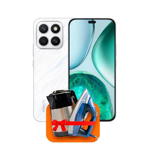 Honor X8c 8/256GB (Moonlight White) + (Утюг или электрочайник) 100 ГБ интернета + 3 месяца бесплатного TV-COM