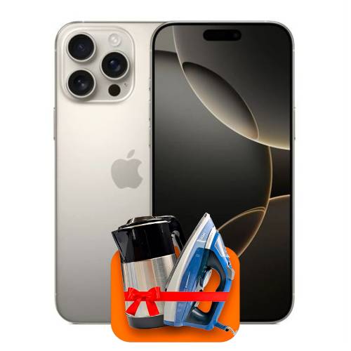 Apple iPhone 16 Pro Max 256ГБ (Natural Titanium) + (Утюг или электрочайник) +100 ГБ интернета + 3 месяца ТV-COM в подарок!