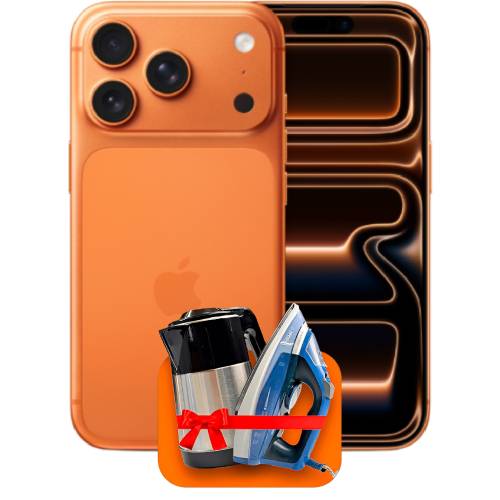 Apple iPhone 17 Pro Max 2ТБ (Cosmic Orange) + (Утюг или электрочайник) + 100 ГБ интернета + 3 месяца ТV-COM в подарок!