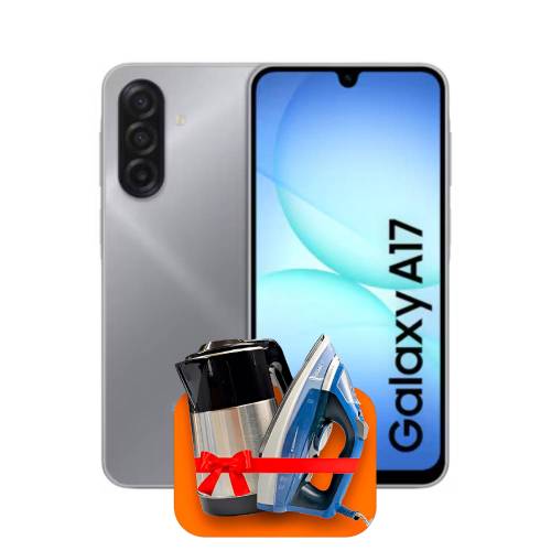 Samsung Galaxy A17 6/128ГБ (Серый) + (Утюг или электрочайник) + 100 ГБ интернета + 3 месяца бесплатного TV-COM в подарок!